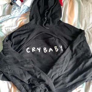 Custom crybaby cropped hoodie